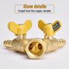 Shieldyun Gas Three-Way Valve with Switch for Natural Gas Meter Pipeline - Ball Valve Connector