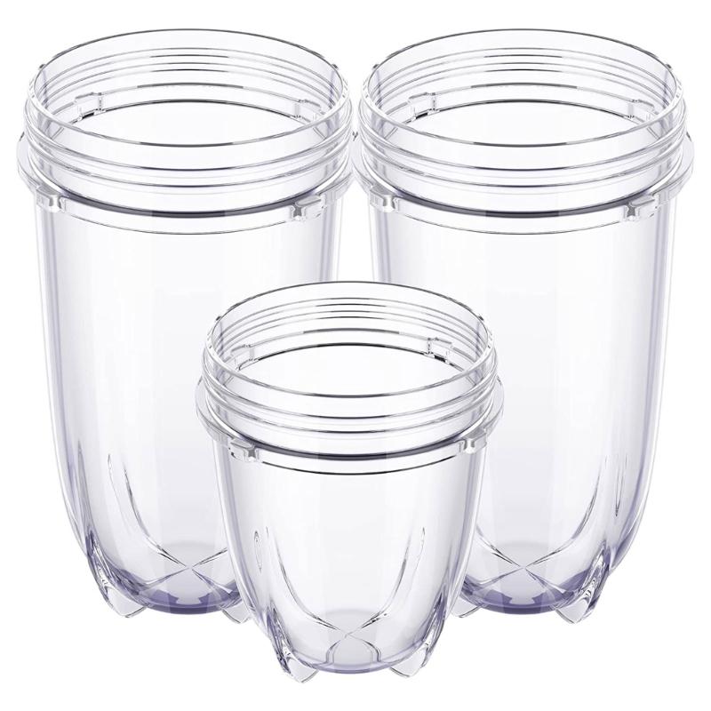 16oz and 12oz Cup Clear Plastic Blender Replacement Cup for 250W MB1001 Series