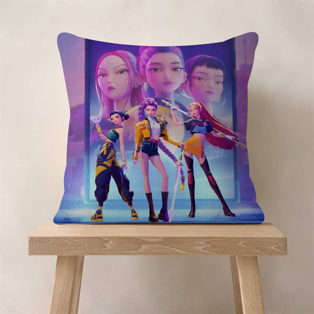Film KPop Dämon Jäger Malerei Kissenbezug Dekokissen Sofa Heimdekor Hülle Kissenbezüge