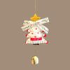 Christmas Atmosphere Pendant Gift Star Plush Bow Christmas Tree Red Pendant Wind Chime Creative Gift