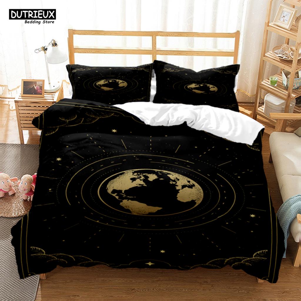 Mysterious Pattern Digital Print Polyester Bedding Sets Child Kids Covers Boys Duvet Cover Set For Teens Comforter Bedding Sets