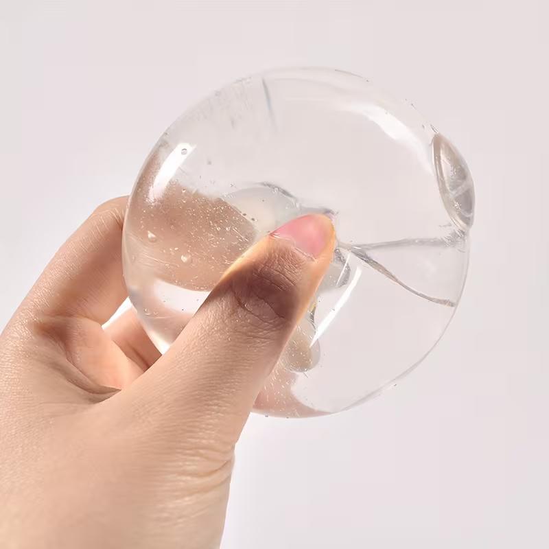 1/2pcs Transparent Maltose Round Ball, Slow Rebound, Pinch Squeeze Toy, Gift