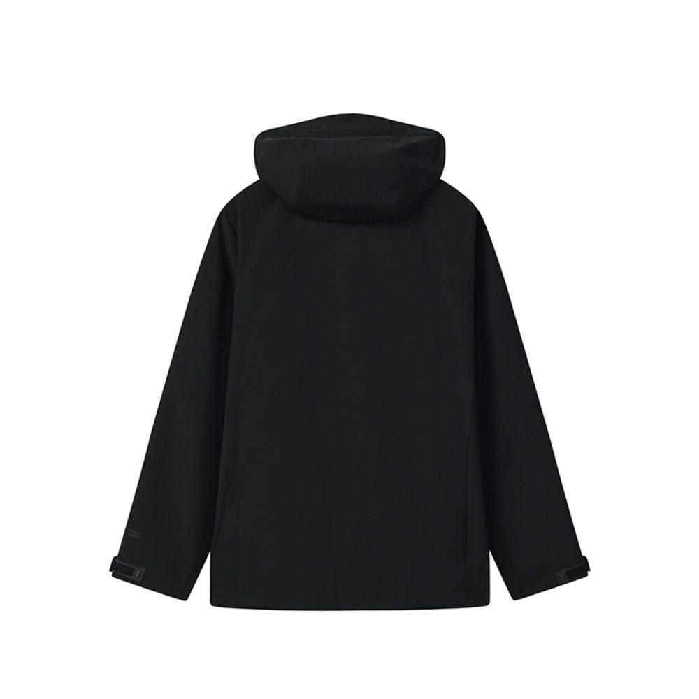 FILA Jackets Men's Jet Black Hooded Non Detachable Moderate F11M542707FBK