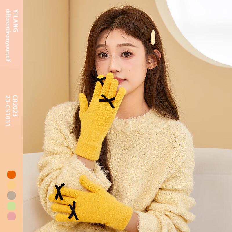 Women's Thermal Bow-Knot Knitted Gloves