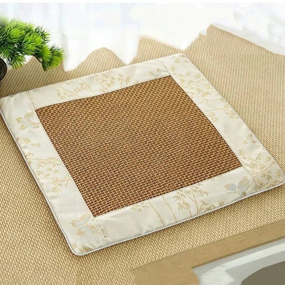 Breathable Rattan Weaving Seat Cushion Thickened Chair Pad Simple Modern Tatami Pad  Office