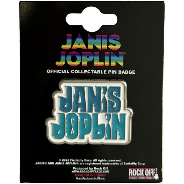 Janis Joplin Pin Stacked Logo Badge