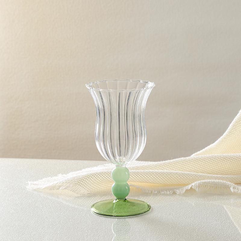 Retro Beaded Red Wine Glass Champagne Glass Stemware Household Water Cup Cocktail Glass Unique Gift 1PCS