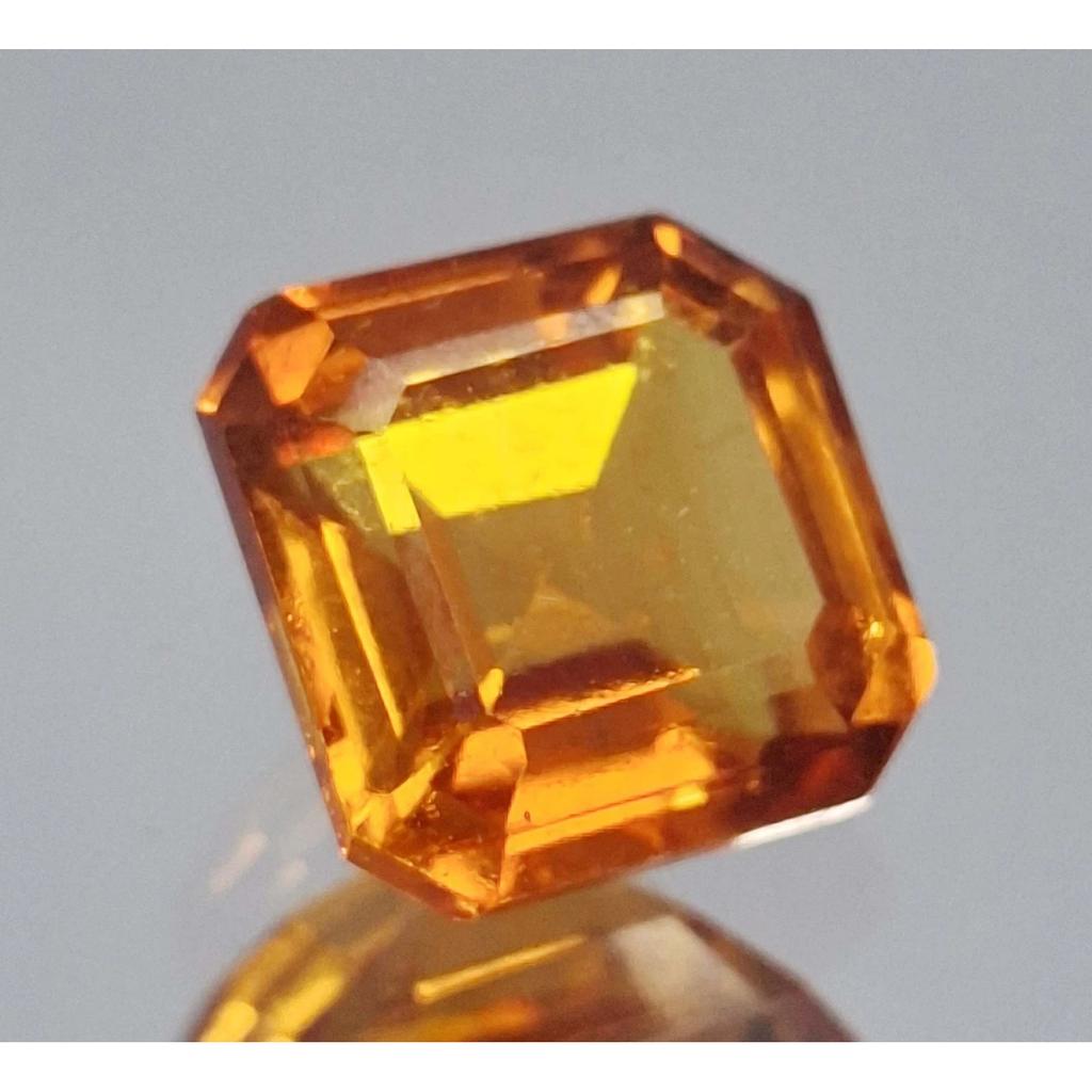 12-14 Ct Natural Orangish Yellow Citrine Asscher Cut Stunning Gemstone