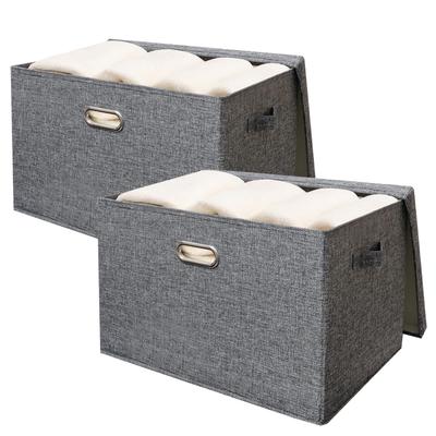 Neurix Foldable Storage Box with Lid for Clothes, Bedding, and Small Items, Easy Assembly, Multifunctional, Dustproof, Thick, Heavy-Duty, Large Capaci