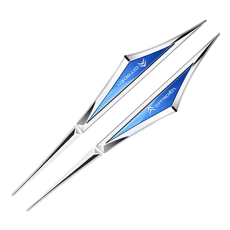 2 Stück Legierung Auto Styling Kotflügel Seite Kofferraum Emblem Aufkleber für Citroen C2 C3 C4 C4l C5 Saxo Xsara Picasso Ds3 Ds4 Elysee Berlingo