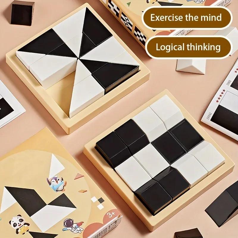 120 Level Hidden Block Puzzles Toy ABS Material Enhances Logic Spatial Reasoning Educational Intelligent Game for Kids Gifts