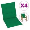 Day and Night - Day and Night Garden Chair Cushion Low Backrest 4 Pcs Green Oxford Fabric