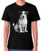 Jack Russell Terrier T-Shirt Realistic Small Dog Gift Unisex Tee