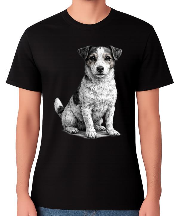 Jack Russell Terrier T-Shirt Realistic Small Dog Gift Unisex Tee M