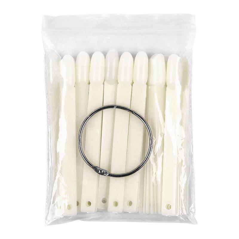 Nail Display Fan - 50 Colors, Gel Polish Swatch, Transparent Tips, Round Head