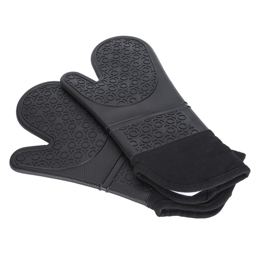 6Pcs Set Oven Mitts Hand Clip Pot Holder Silicone Heat Insulation Gloves Insulation Mat