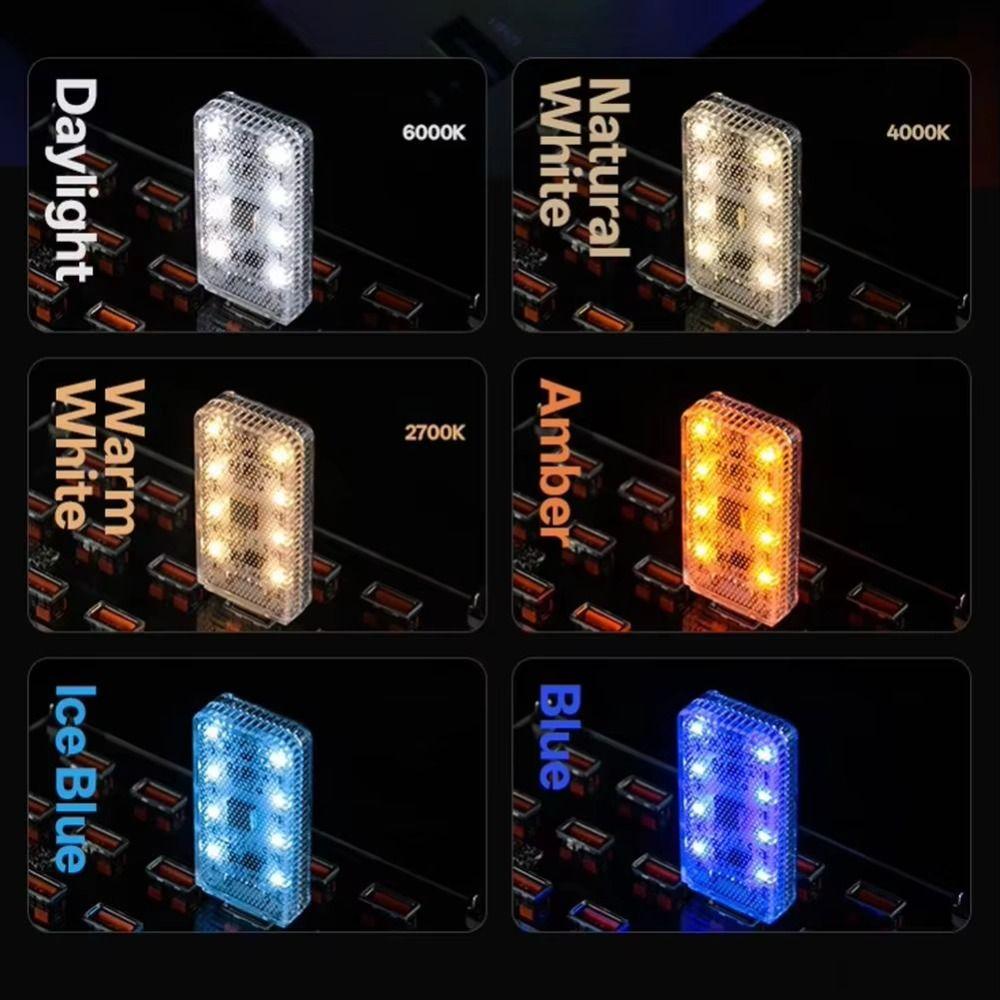 Magnetic Mount LED Car Touch Light Touch Sensor Mini Size Car Atmosphere Lamp Dimmable Light Soft Light USB Night Light