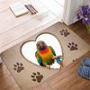 1pc Flannel Floor Mat, Outdoor Indoor Door Mat Souvenir and Holiday Gift, Cute Pomeranian Peeking Heart-Shaped Cardboard Box