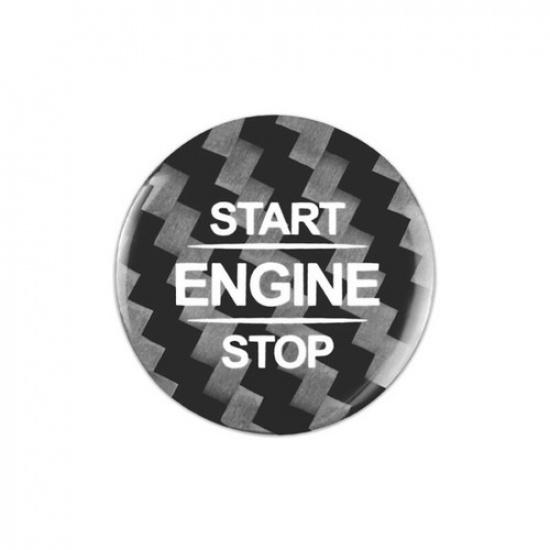 Hard Carbon Fiber Engine Switch Sticker Decoration For Benz A CLA GLA +