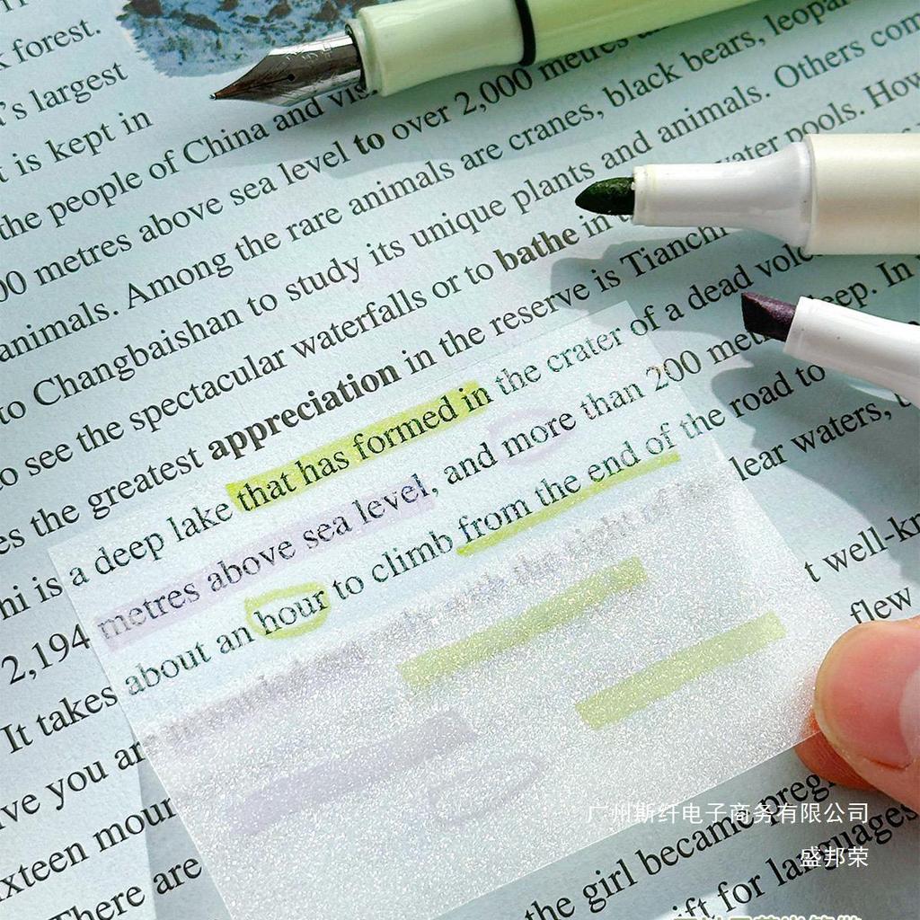 Transparent Pull-Out Sticky Notes for Error Correction and Office Use