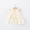 Sweet Fresh Polka Dot Bunny Ear Sleeveless Cotton Princess Dress for Infant Girls Cute Summer Casual Party Outfit
