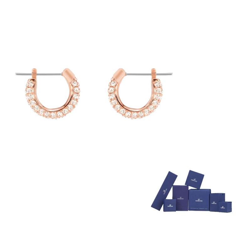 Swarovski Rose Gold plated Earrings Womens One Size-Original brand box (color random)