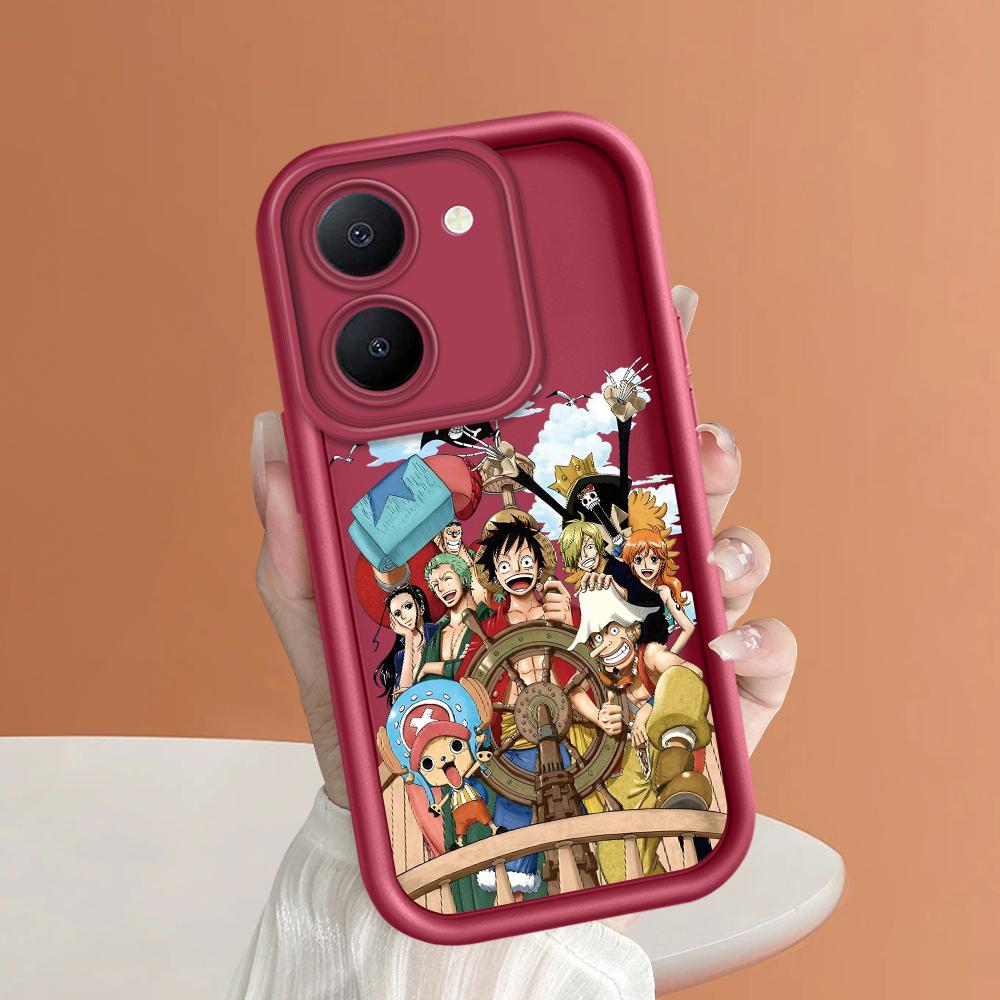 Soft Silicone Square Ladders Cartoon Pattern Full Cover Camera Protection Shockproof Case for iPhone Infinix Tecno Vivo