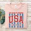USA 250 Years Of Freedom Shirt, USA T-Shirt, Fourth Of July Tee, USA Est 1776 Shirt, America Shirts, July 4th Gift, American Stripes Tee