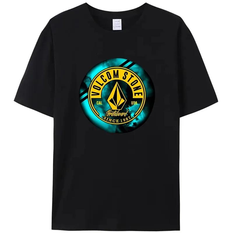 High Quality Custom TShirt Summer T-Shirt Volcom stone100% Cotton Amazing Comfortable Top Black Casual Tops Clothing