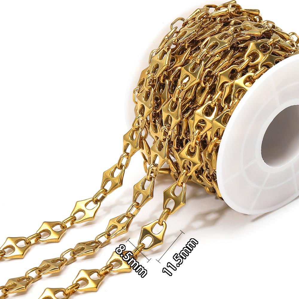 1 Meter Stainless Steel O Link Rolo Cable Chunky Chains for DIY Jewelry Bracelets Supplies Necklace Findings Earrings Making