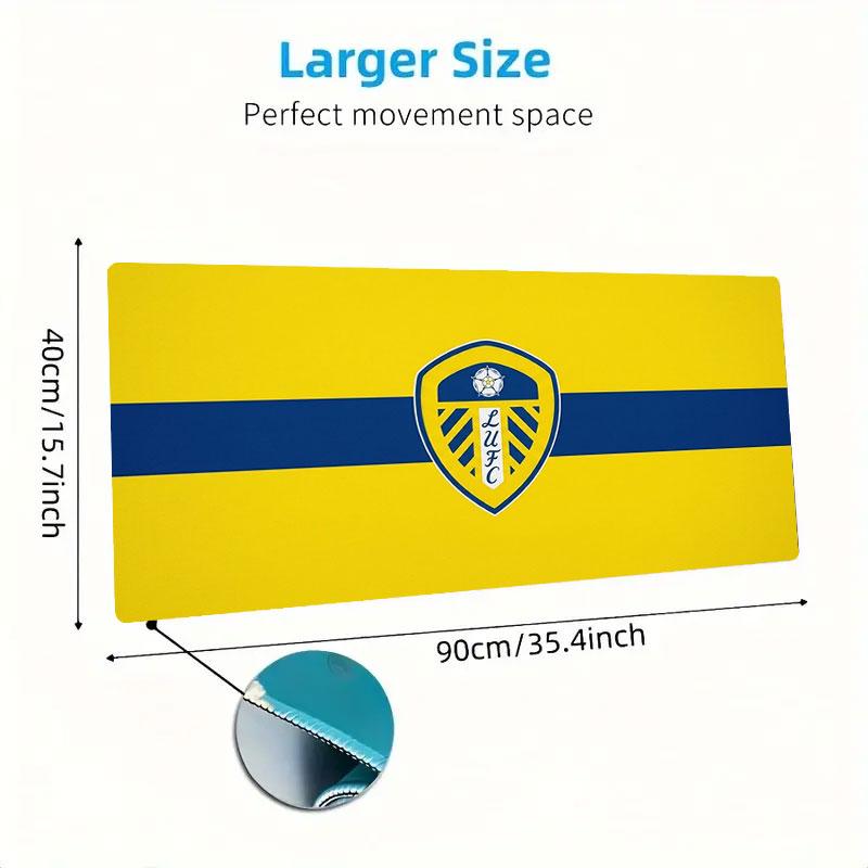 Leeds United Large Size Mouse Pad Large Gaming Table Cushion Non-slip Laptop Tablet Big Mousepad XXL Mat Mini PC Playmat With Lock edge