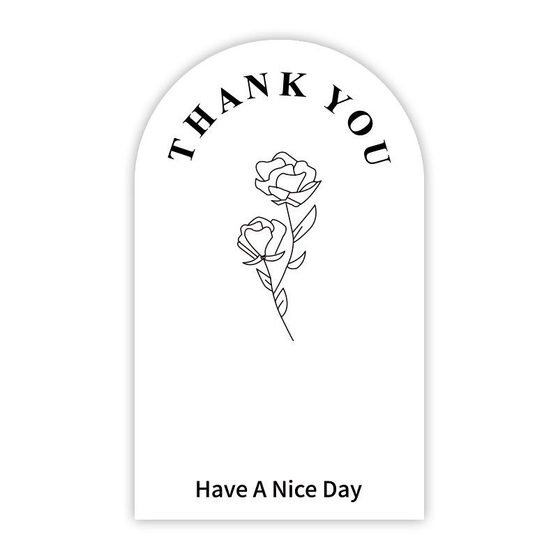 In-Stock Rectangular Thank You Stickers for Airplane Box Sealing, Gift Box Packaging, Decorative Coated Paper, Self-Adhesive.