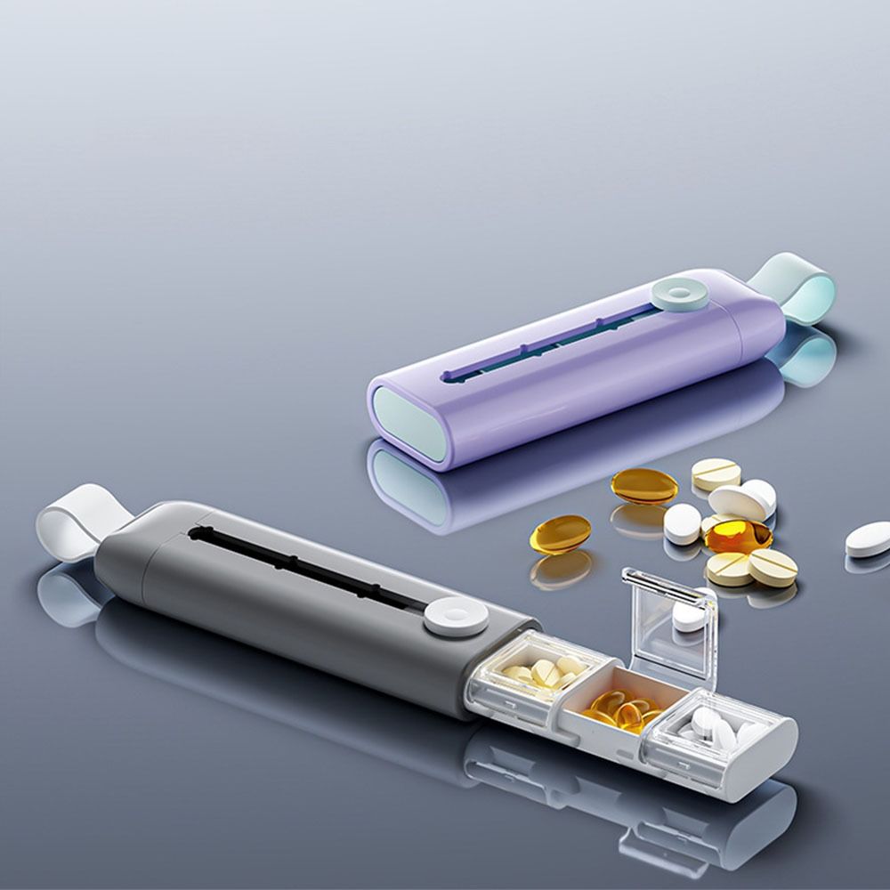 Portable 3 Grids Medicine Box Moisture-Proof BPA-Free Pill Dispenser Pill Container Travel