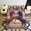 Horse Pattern Fitted Sheet, Microfiber Bed Cover,non-slip,mattress Protection,easy Care,all Season, Breathable, Machine Washable