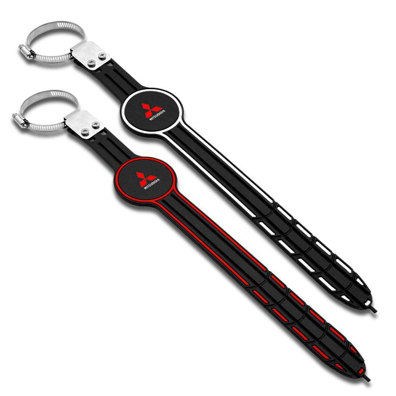jbvr8 Car Anti-static Belt Grounding Car Safety Driving Tools Exhaust Pipe Emblem For Mitsubishi ASX Lancer 10 Pajero Outlander L200