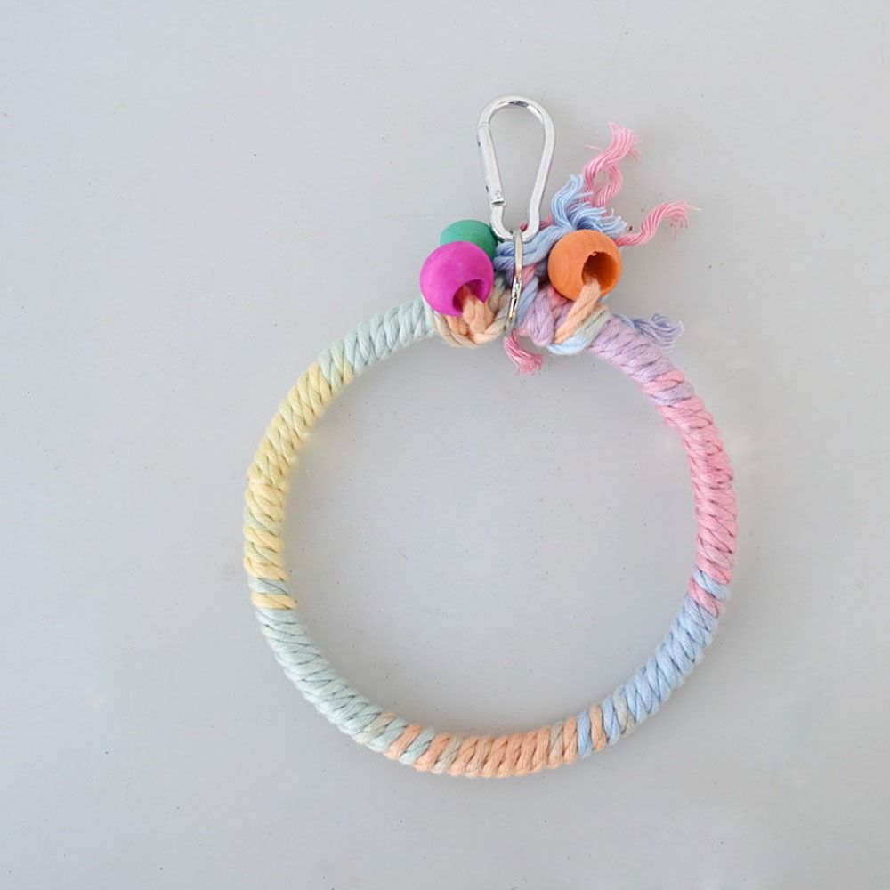 Paw Grinding Parrot Hanging Clip Colored Parrot Standing Stick Parrot Birds Cage Toy Training Toys