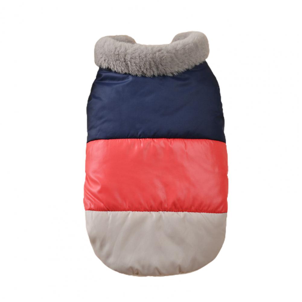 

Casual Lovely Color Matching Pet Cotton Coat Long Lasting Dog Clothes Soft Everyday Clothing S темно-синього кольору