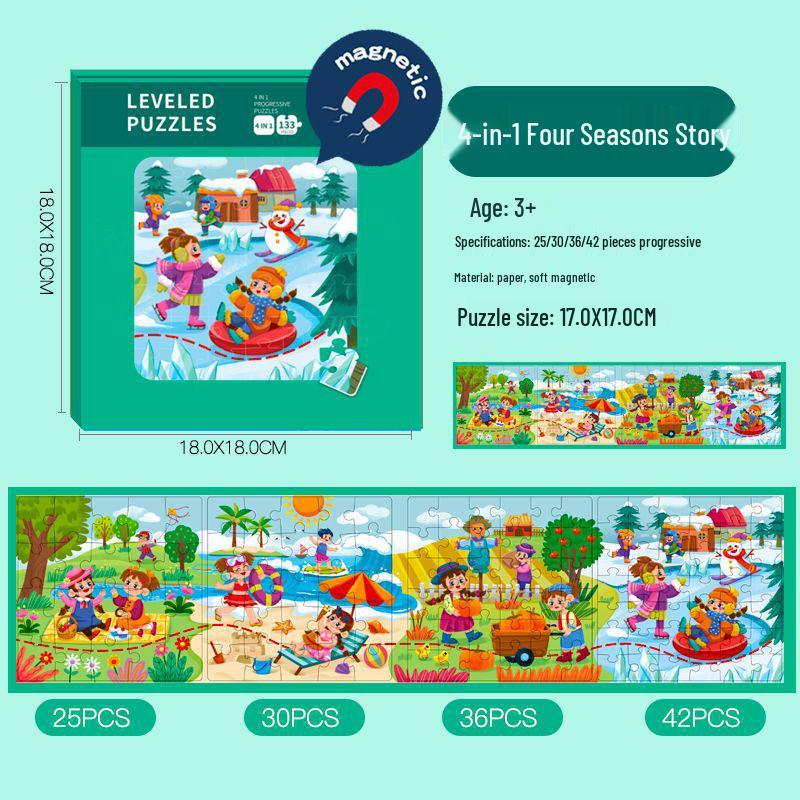 Kids' Tyrannosaurus Rex Magnetic Puzzle - Educational Toy for Concentration & Early Learning