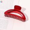 Korean Acrylic Red Geometric Hair Claw for Women Fashion Small Large Square Hair Crabs Clip Clamps Girls Hair Accessories