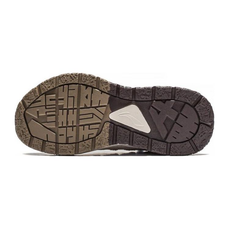 Li Ning Childrens Yan Luan 2.0 Comfortable Versatile Anti-Kick Shock Absorption Mid-Top Running Shoes Kids Running Shoes Brown YKET006-9