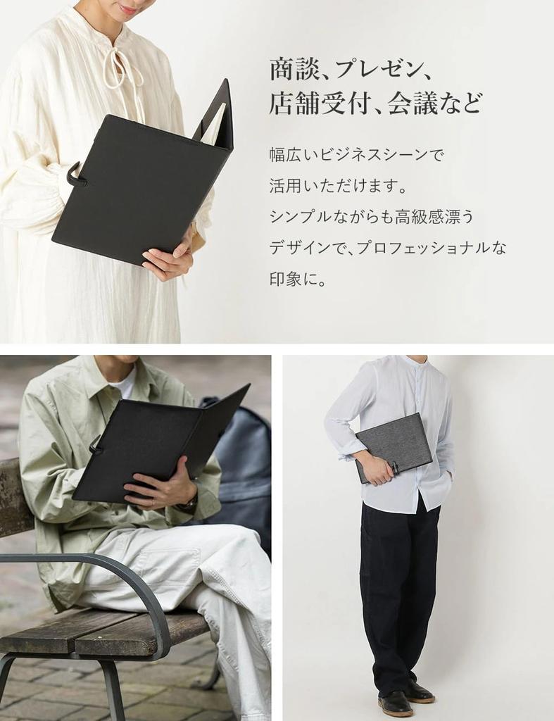 Liant din piele naturală A4 Clipboard Piele granulată embosată Calitate înaltă Subțire Format A4 Dosar din piele Etui pentru documente Tablă cu clips Unisex Negru Bi-fold