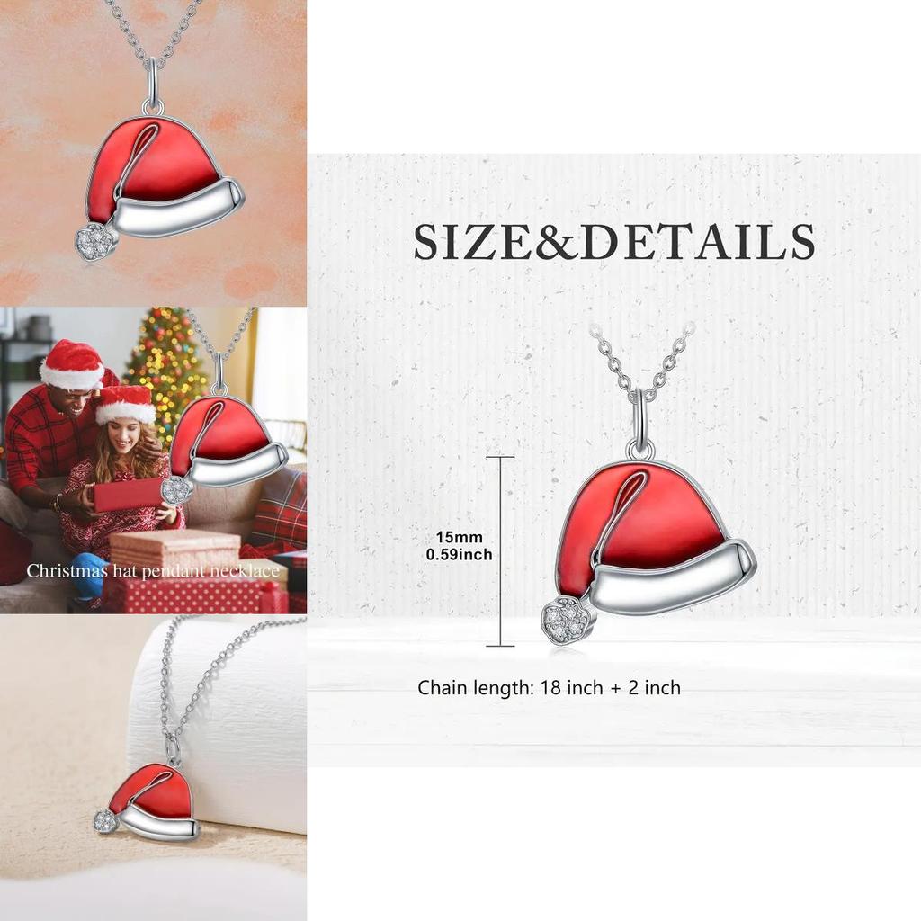Festive Christmas Hat Pendant With Sparkling Rhinestones For Seasonal Fashion And Holiday Accessories