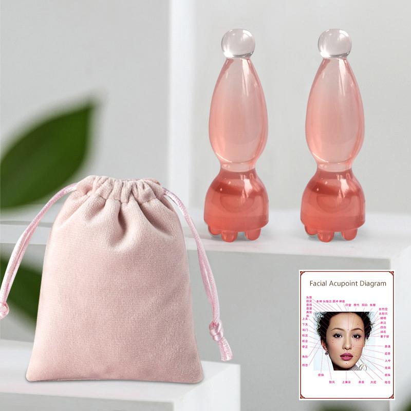 Glatte Gesichtsmassagewerkzeuge Harz Gua Sha Gesichtshautpflege Massagestäbe Lotus-Samenkapselform Massagegerät Gesichtsphysiotherapie-Werkzeug