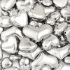 20pcs/lot CCB Heart Charms Rhodium Color Spacer Pendant Beads For DIY Jewelry Making Handmade Bracelets Earrings Accessories