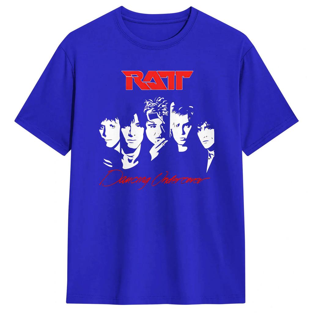 Unisex TShirt Hair Metal Ratt Band Art Hipster Pure Cotton Tee Shirt Short Sleeve T Shirt Round Neck Clothing 4XL 5XL 6XL