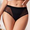 Sexy Briefs Women's Transparent Underwear Low Waist Breathable High Elasticity Mesh Hollow Hip Lifting Panties