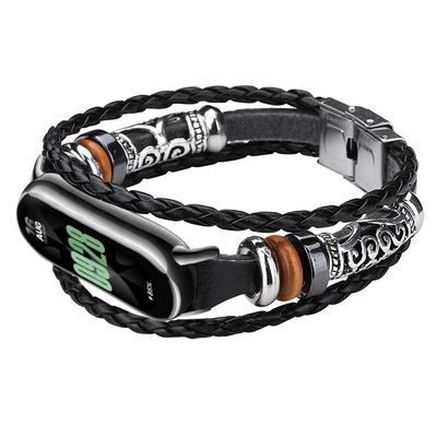 For Xiaomi Smart Band 9 NFC/9/8 NFC/8 Watch Bands Ethnic Style Beaded Retro Strap with Connector