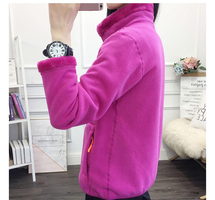 Autumn Winter Fashion Both Sides Wear Women Coat And Jackets Long Sleeve Warm Slim Fleece Clothes
