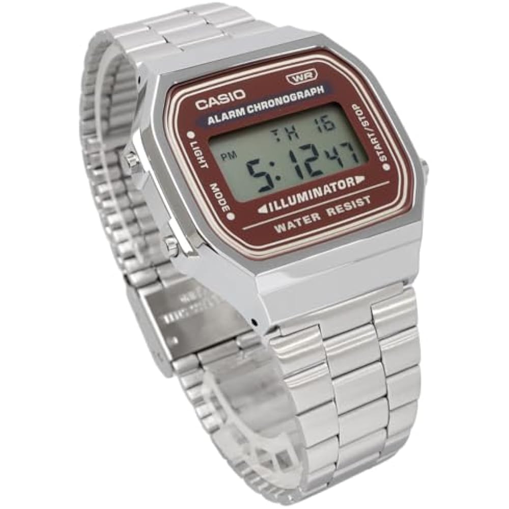 [Casio] CASIO Digital Watch Vintage Series A168WA-5AY Men's, Women's, Kids' Silver x Brown Intern...