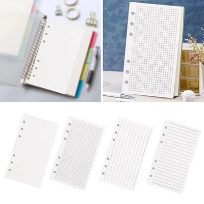 120 Sheets A6 Loose Leaf Smooth Writing Inserts Paper Refillable Notebook Inserts Detachable Planner Pages
